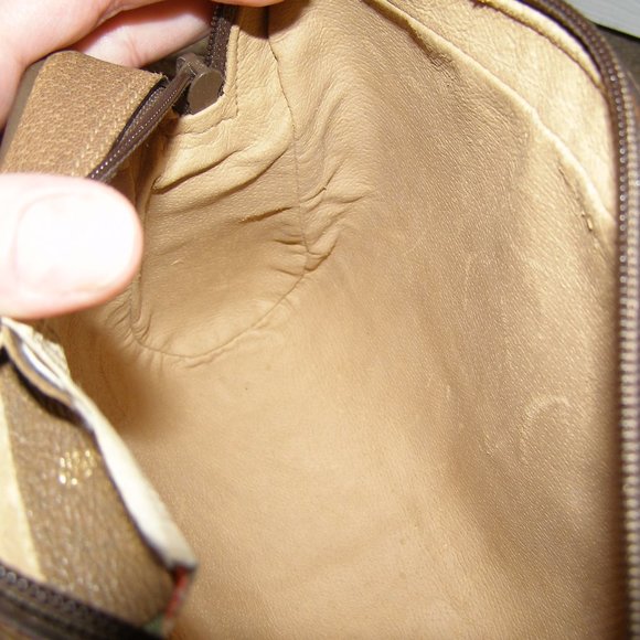 AUTHENTIC VINTAGE GUCCI SHERRY LINE MAKEUP POUCH CLUTCH TOILETRY CASE - Picture 11 of 12